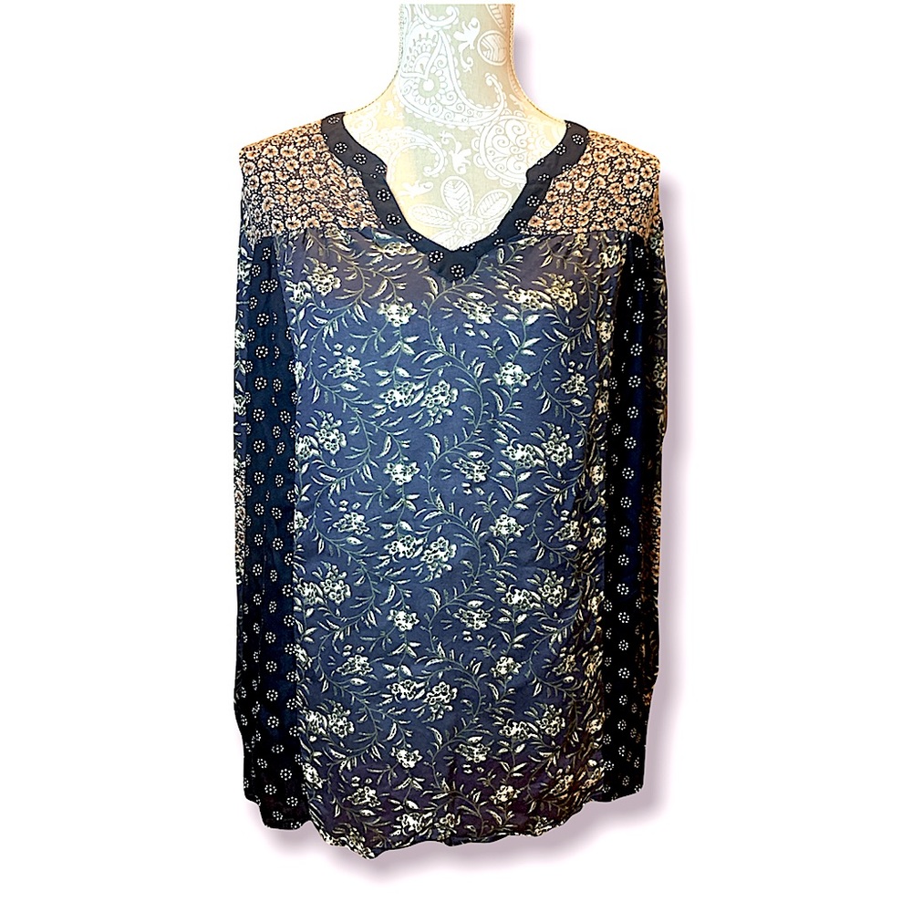 Caffe Marrakesh peasant 100% modal top